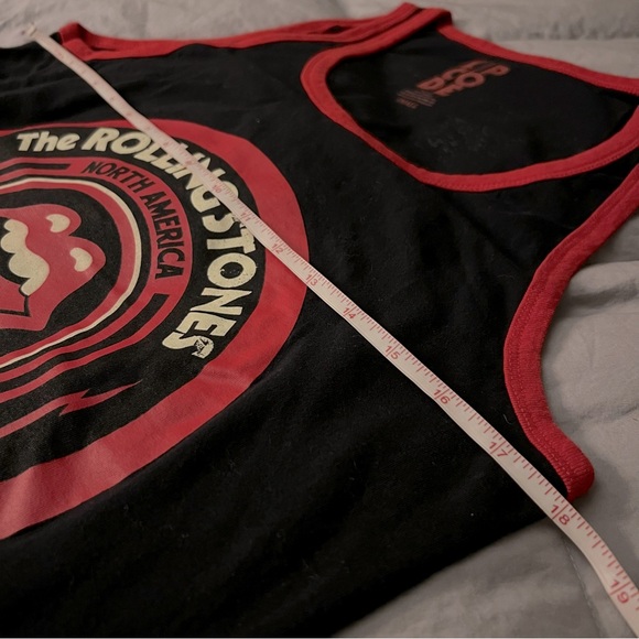 Zip Code 2015 The Rolling Stones 100% Cotton Tank Black Red Small North America - Picture 5 of 6